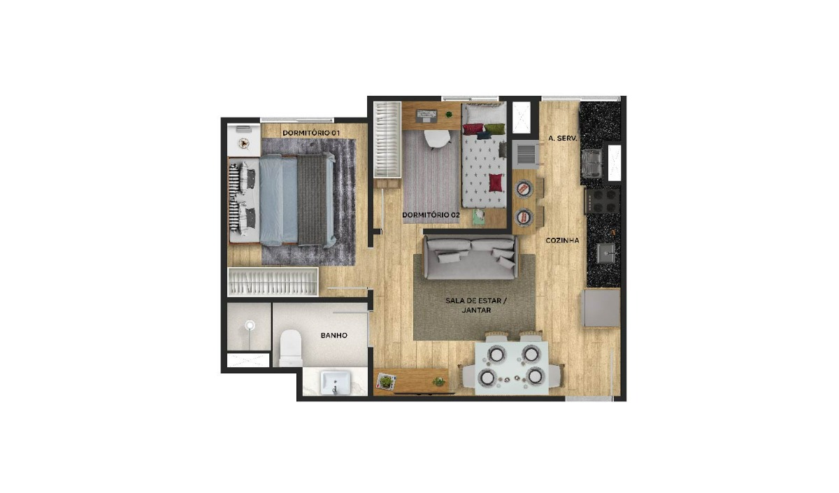 Apartamento à venda com 2 quartos, 36m² - Foto 17